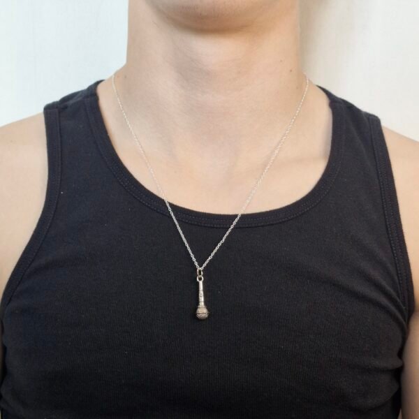 Musical Microphone Statement Pendant