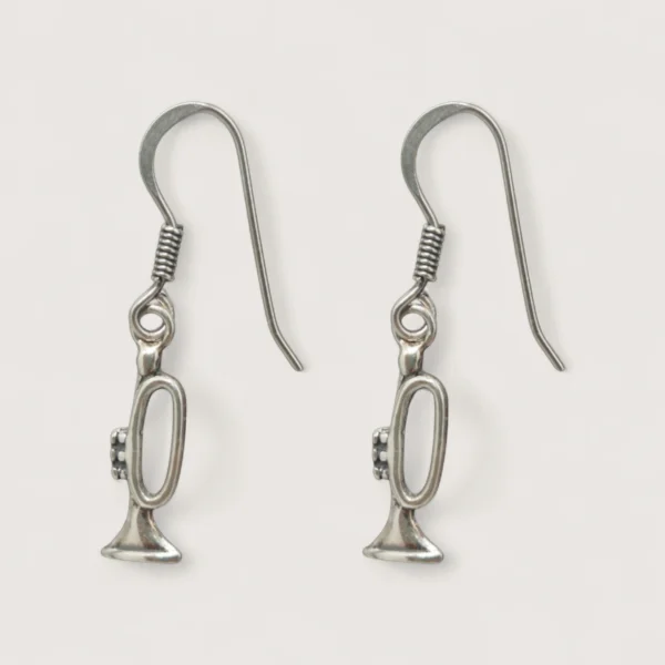 Musical Trumpet Drop Earrings