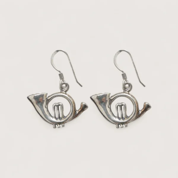 Musical French Horn Drop Earrings