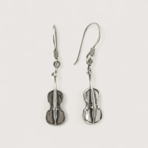 Musical Violin Drop Earrings