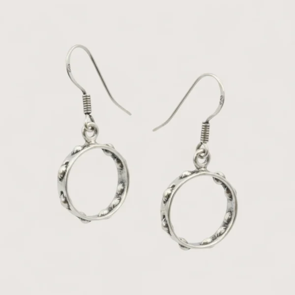 Musical Tambourine Drop Earrings