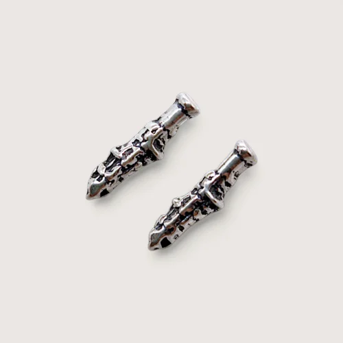 Petites Boucles d’Oreilles Argent Recyclé Clarinette