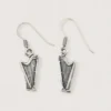 Boucles d'Oreilles Pendentifs Argent Recyclé Harpe