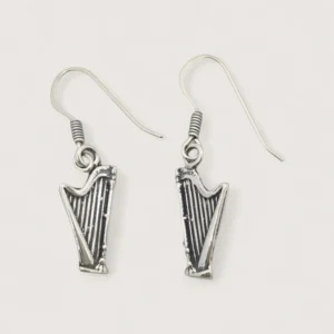 Boucles d'Oreilles Pendentifs Argent Recyclé Harpe Boucles d'Oreilles Pendentifs Argent Recyclé Harpe