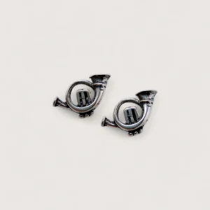 Petites Boucles d’Oreilles Argent Recyclé Corne