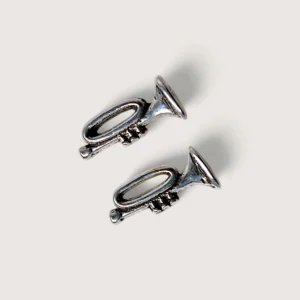 Petites Boucles d’Oreilles Argent Recyclé Trompette