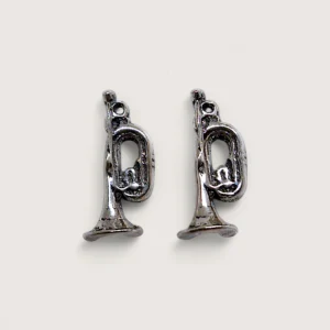 Petites Boucles d’Oreilles Argent Recyclé Laiton Musical