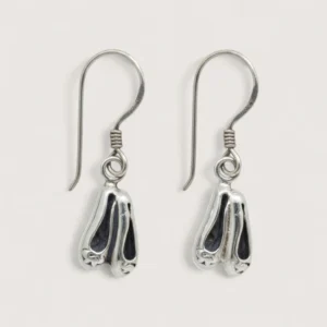 Boucles d'Oreilles Pendentifs Argent Recyclé Chaussons de Ballerine Boucles d'Oreilles Pendentifs Argent Recyclé Chaussons de Ballerine