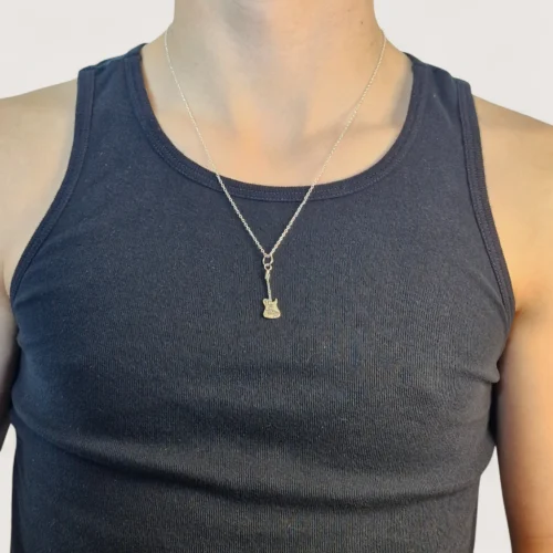 Hõbe - Pendentifs Statement - Argent Recyclé - Guitare Électrique