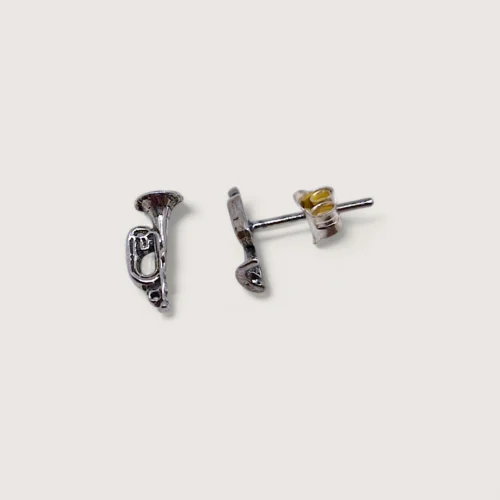 Hõbe - Petites Boucles d’Oreilles - Argent Recyclé - Laiton Musical Hõbe - Petites Boucles d’Oreilles - Argent Recyclé - Laiton Musical