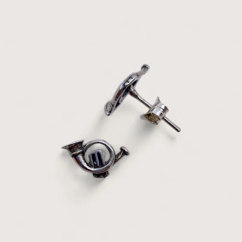 Hõbe - Petites Boucles d’Oreilles - Argent Recyclé - Corne