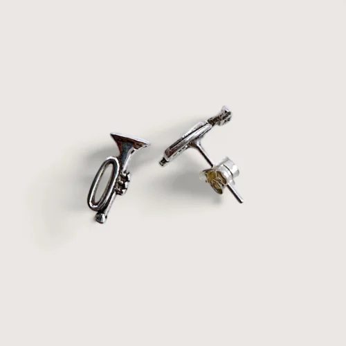 Hõbe - Petites Boucles d’Oreilles - Argent Recyclé - Trompette Hõbe - Petites Boucles d’Oreilles - Argent Recyclé - Trompette