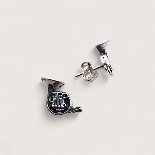 Hõbe - Petites Boucles d’Oreilles - Argent Recyclé - Cor Français