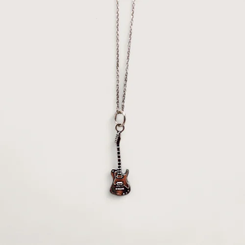 Hõbe - Pendentifs Statement - Argent Recyclé - Guitare Électrique