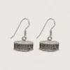 Boucles d'Oreilles Pendentifs Argent Recyclé Tambour
