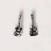 Petites Boucles d’Oreilles Argent Recyclé Guitare Électrique Petites Boucles d’Oreilles Argent Recyclé Guitare Électrique