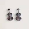 Petites Boucles d’Oreilles Argent Recyclé Violoncelle Petites Boucles d’Oreilles Argent Recyclé Violoncelle