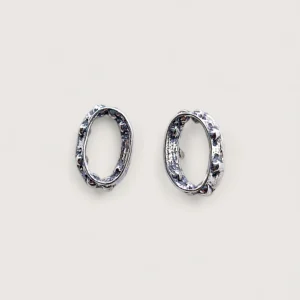 Petites Boucles d’Oreilles Argent Recyclé Tambourin