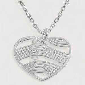 Pendentifs Statement Argent Recyclé Amour Musical