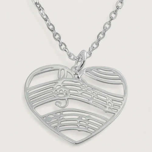 Pendentifs Statement Argent Recyclé Amour Musical
