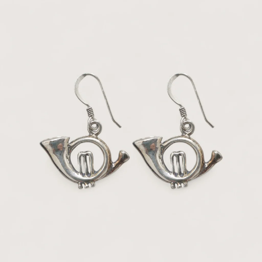 Boucles d'Oreilles Pendentifs Argent Recyclé Cor d’Harmonie