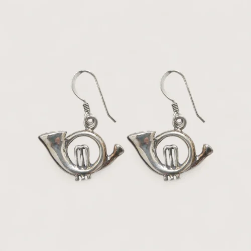 Boucles d'Oreilles Pendentifs Argent Recyclé Cor d’Harmonie
