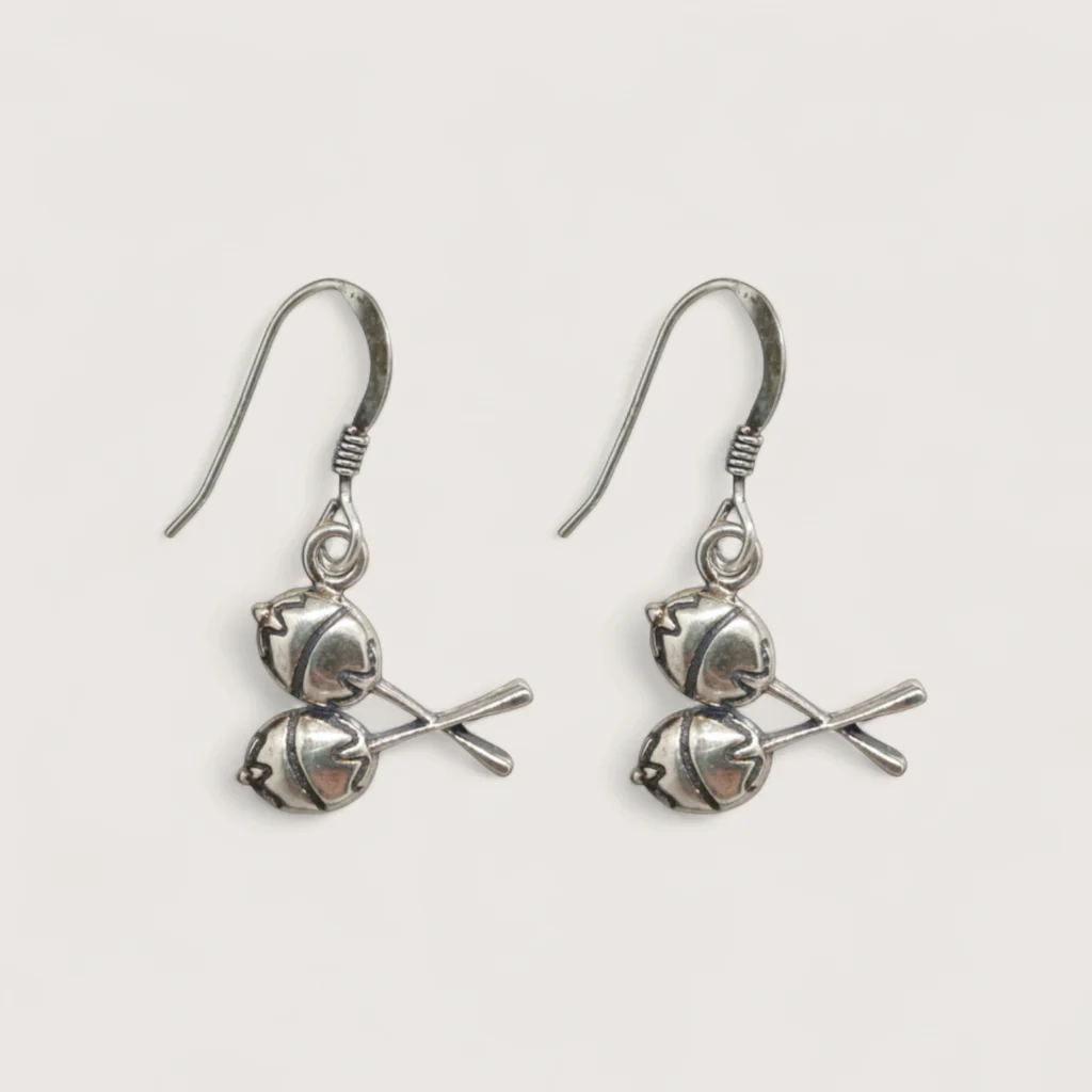 Hõbe - Boucles d'Oreilles Pendentifs - Argent Recyclé - Maracas