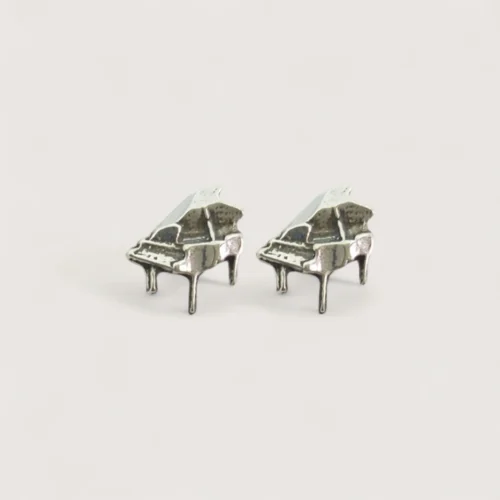 Petites Boucles d’Oreilles Argent Recyclé Piano Petites Boucles d’Oreilles Argent Recyclé Piano