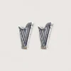 Petites Boucles d’Oreilles Argent Recyclé Harpe