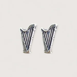 Petites Boucles d’Oreilles Argent Recyclé Harpe