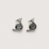 Petites Boucles d’Oreilles Argent Recyclé Cor Français