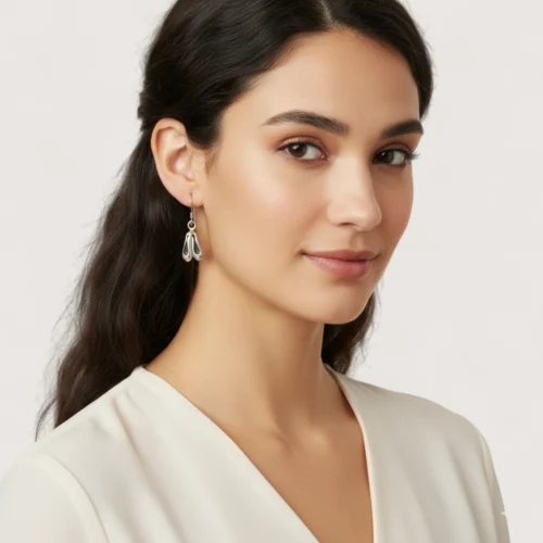 Hõbe - Boucles d'Oreilles Pendentifs - Argent Recyclé - Chaussons de Ballerine Hõbe - Boucles d'Oreilles Pendentifs - Argent Recyclé - Chaussons de Ballerine