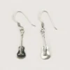 Boucles d'Oreilles Pendentifs Argent Recyclé Guitare