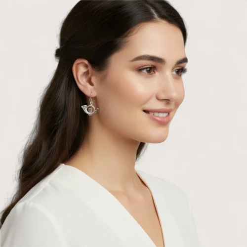 Hõbe - Boucles d'Oreilles Pendentifs - Argent Recyclé - Cor d’Harmonie