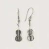 Boucles d'Oreilles Pendentifs Argent Recyclé Violon Boucles d'Oreilles Pendentifs Argent Recyclé Violon