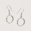 Boucles d'Oreilles Pendentifs Argent Recyclé Tambourin