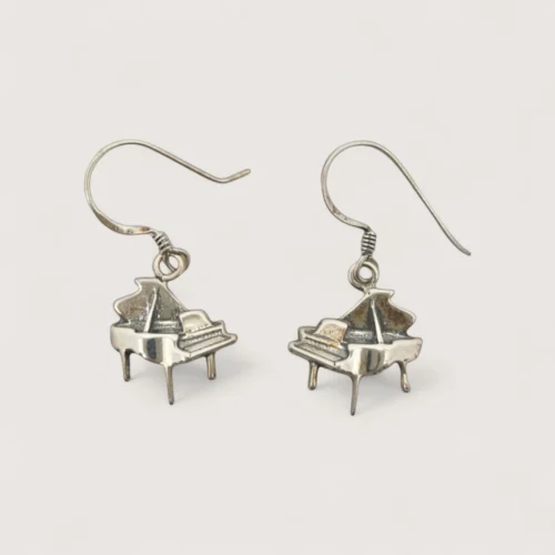 1042.webp Boucles d'Oreilles Pendentifs Argent Recyclé Piano